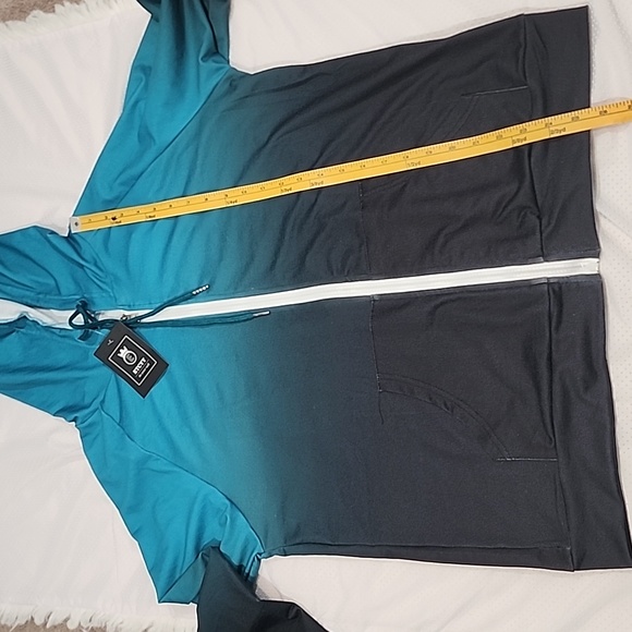 Etcyy Sweatshirt Active Streetwear Zipper Ombre Jacket. M - Picture 10 of 13